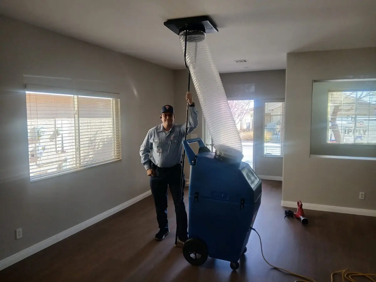 Professional Dryer Vent Cleaning work inside a Spokane home